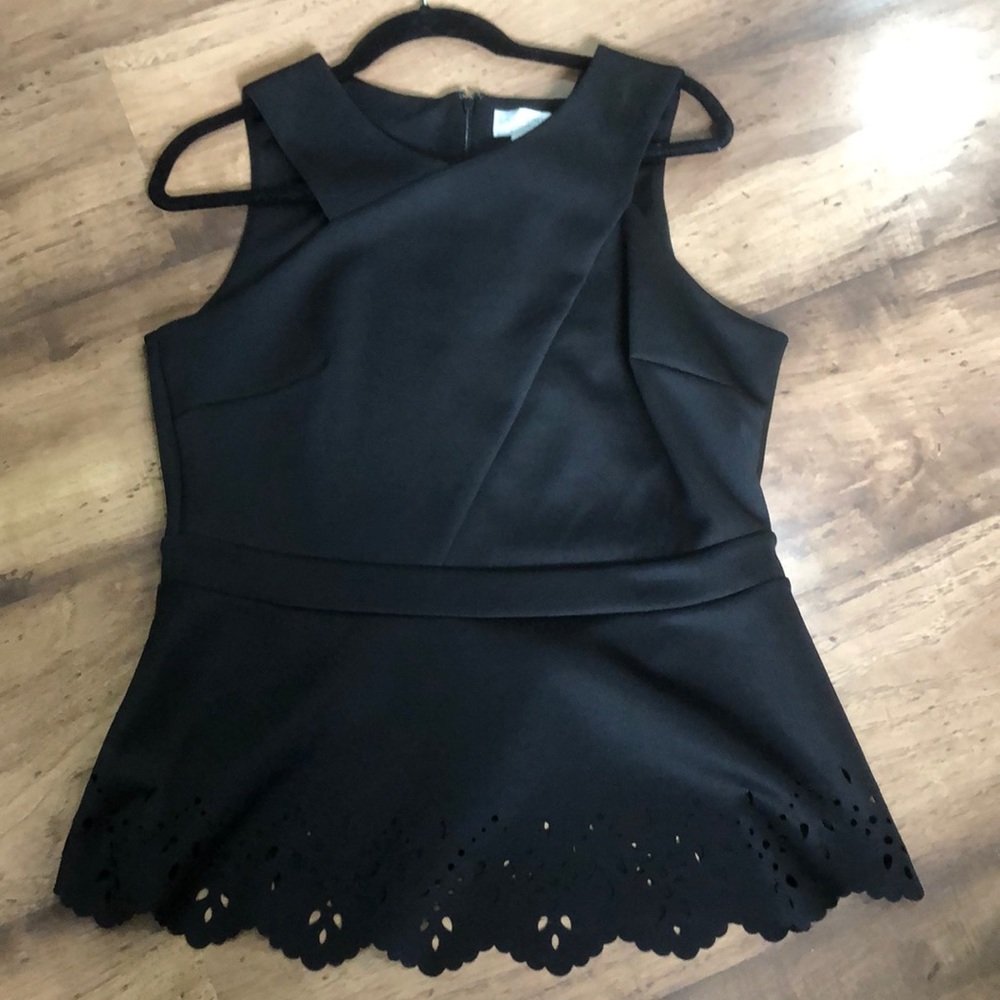 Dressy tank with interesting neckline